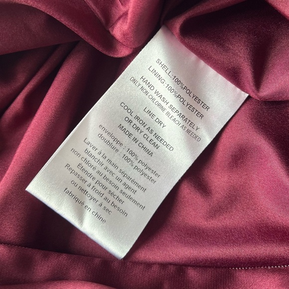 White by Vera Wang Burgundy Full Length Halter T-bar Dress - Picture 13 of 15